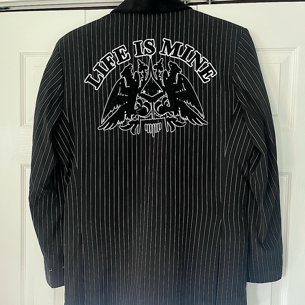 “Life is Mine” Vintage Statement Blazer, Black